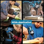 1800 in-lbs Cordless Impact Driver 1/4 HEX Compatible with Makita 18v Battery, 200N.M(148 ft-lbs) Brushless Motor, New Impact Drill with 4 Modes Speed& LED Light (Battery Not Included)