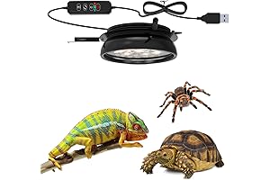 Reptile UVB Light for Rainforest and Desert, Precision UVB Light for Python Turtles Bearded Dragon