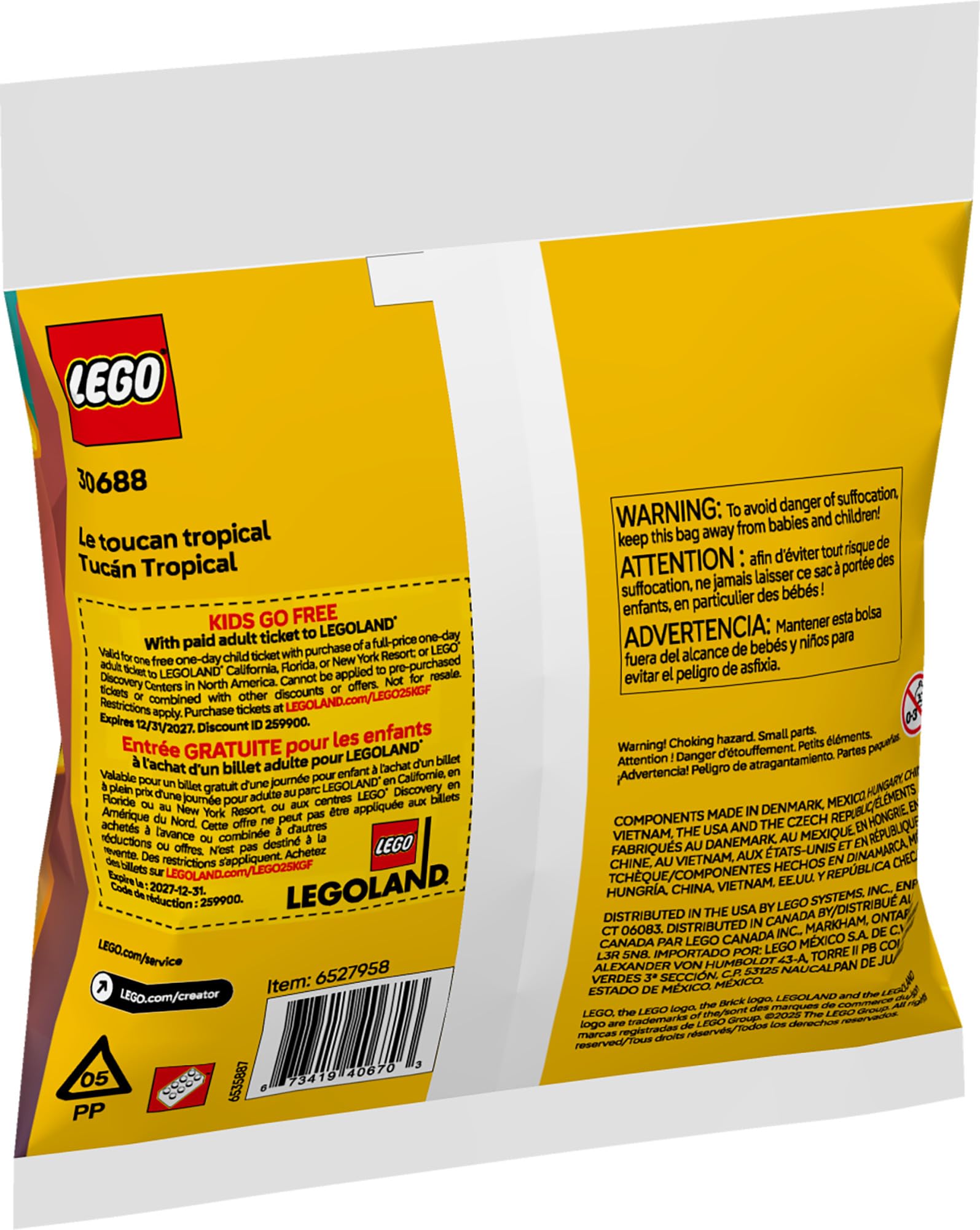 Amazon.com: LEGO Poly Bag Set Toucan 30688 : Toys & Games