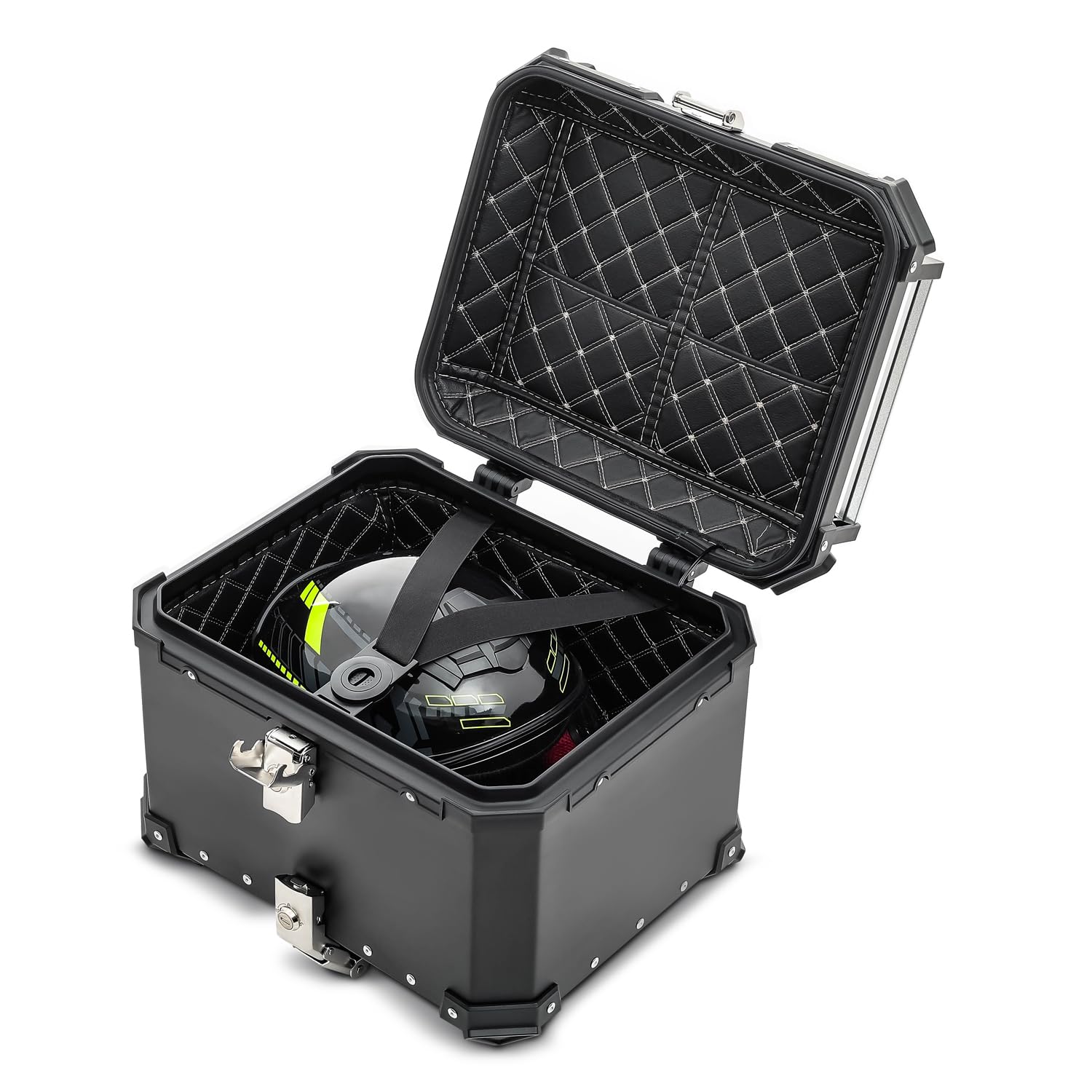 YCPHR Top Case Moto Pour Yamaha Tenere 700 World Raid Midnight Black AB 2022-2025, Coffre De Moto Imperméable Valise Arrière Aluminium Verrouillable Étanche Rangement