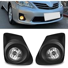 Fog Lights Assembly For Toyota Corolla 2011 2012 2013 ,Bumper Driving Fog lamp Replacement Halogen Bulbs - 1 pair