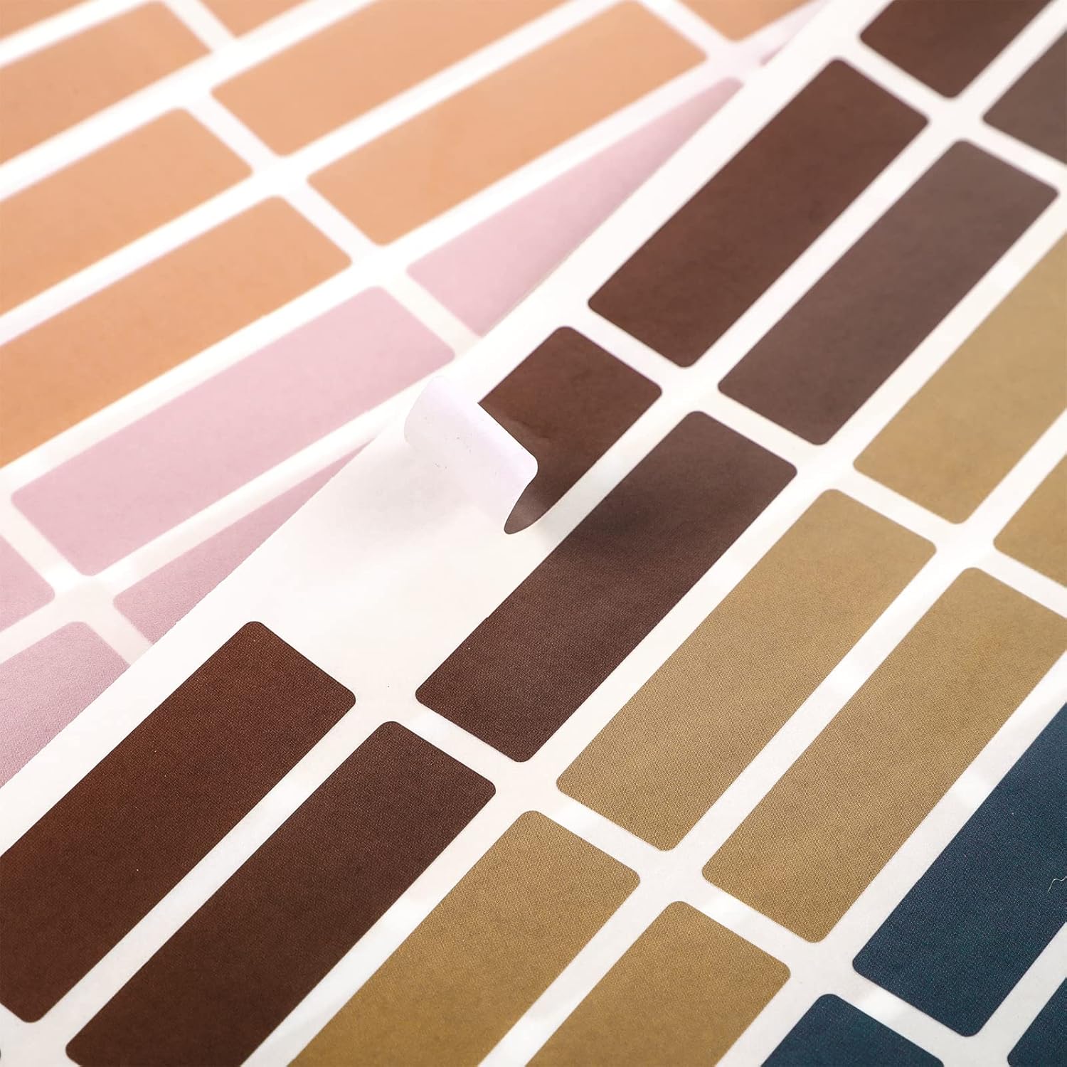 Sabary 20 Sheets Colorful Coding Labels Rectangle Colored Stickers Assorted Removable Stickers for Classrooms Offices Labeling Marking(Trendy Color,0.5 x 1.77 Inch) - Image 3