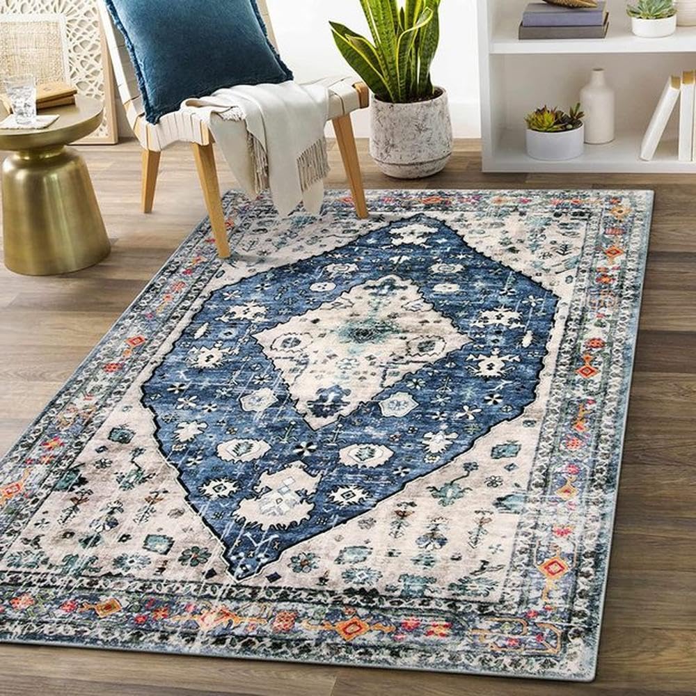 Tapis salon chambre style bohème vintage grand tapis d'appartement 160x230