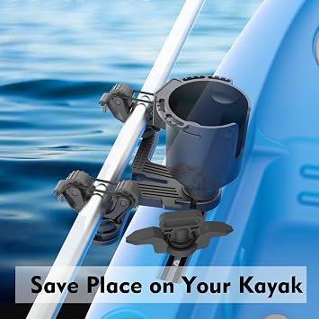 Multifunctional Kayak Paddle Holder, Space-Saving Kayak Paddle Holder, Offset Paddle Holder Kayak Track Mount, Kayak Rail Accessories for Fishing