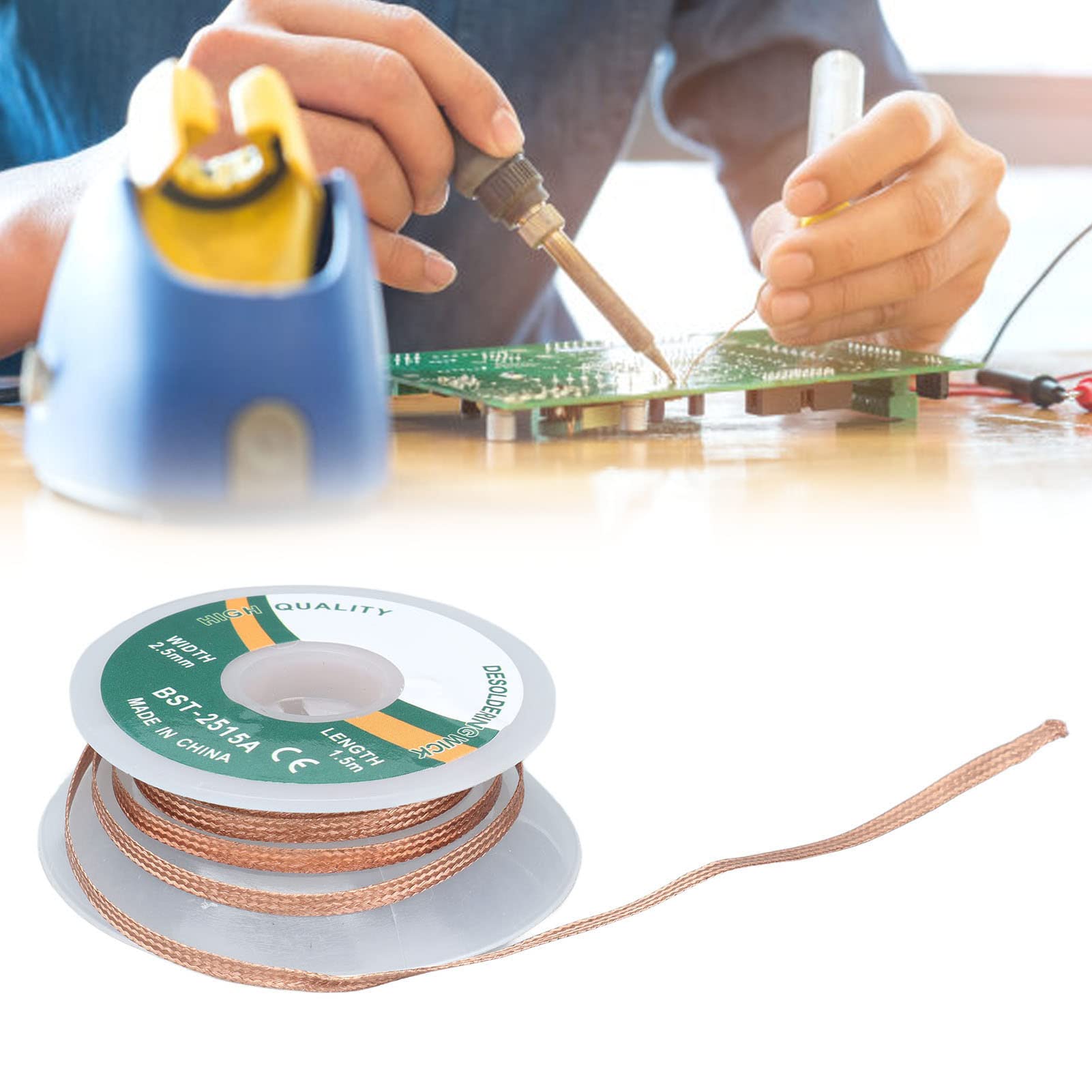 Generic Desoldering Wire Tool Remover Alloy Strong Rope Removal El Absorbing Wire Desoldering Wicks (2.5mm (2515A)), Genericsd0298fvbh-13