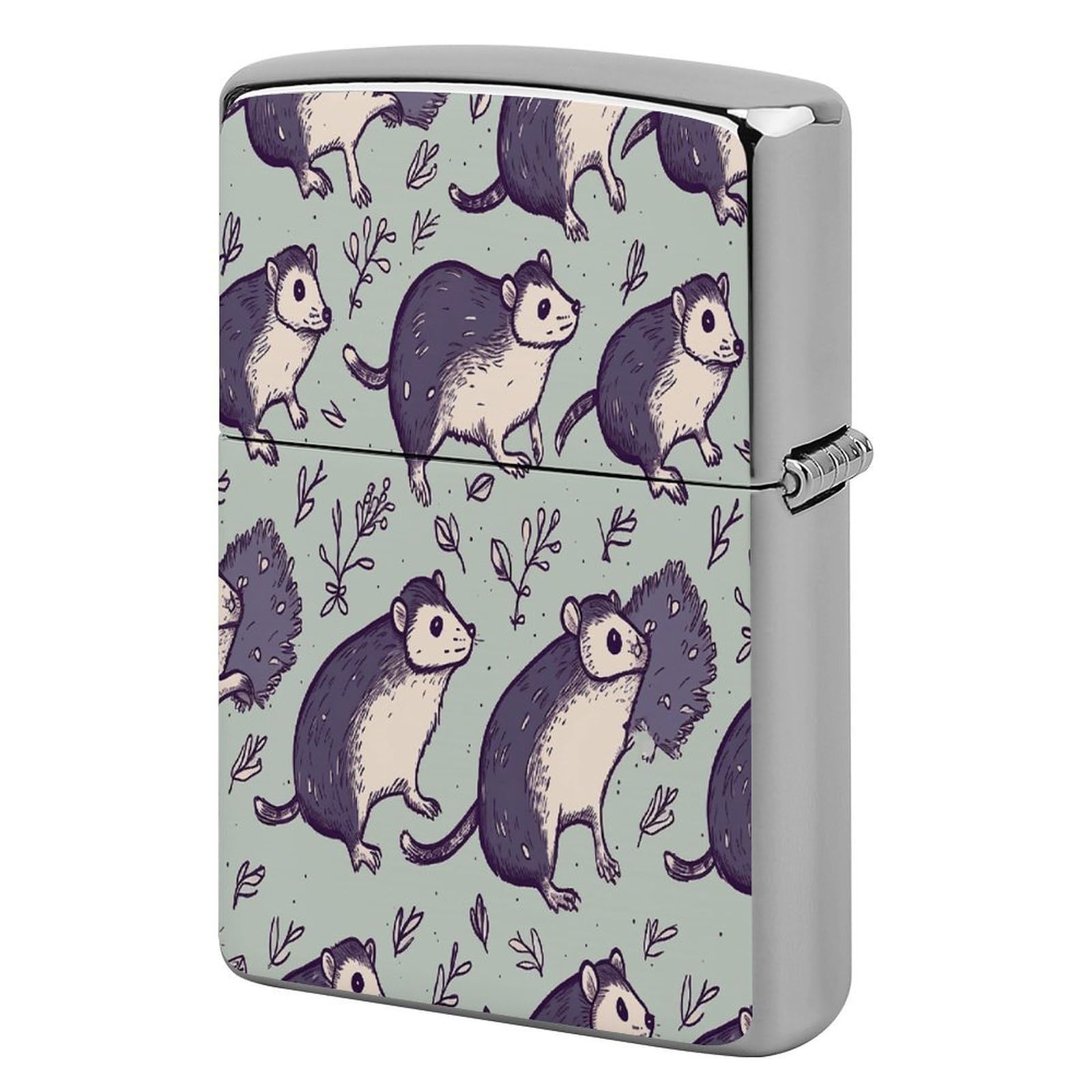 Fekiloot Style Opossum Lighter Case Cover Metal Lighter Case