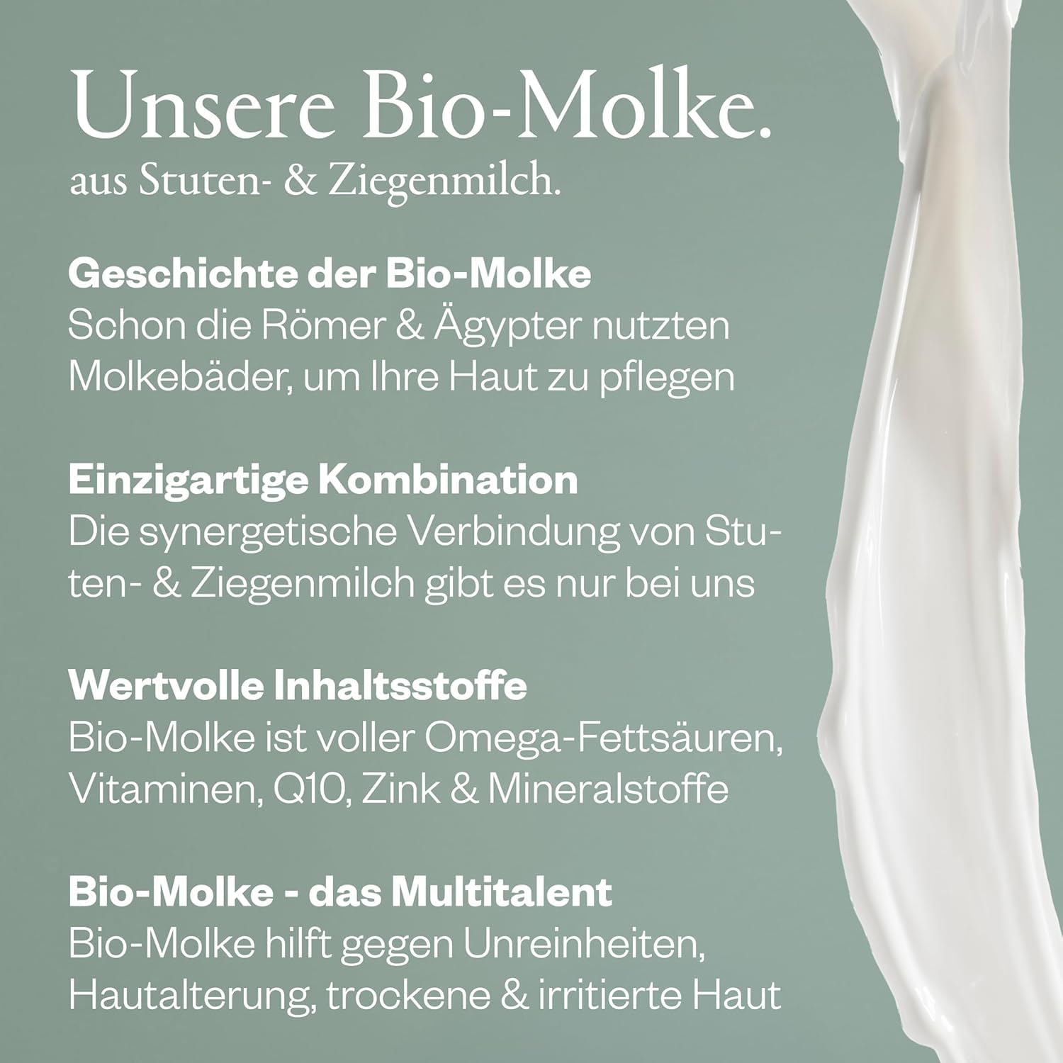 Pflege Set - pflegende Ziegenmilch Seife, Reinigungsmilch, Lipbalm & Molkebad für Gesicht & Körper - mit wertvoller Bio-Molke aus Stuten- & Ziegenmilch - zur intensiven Pflege
