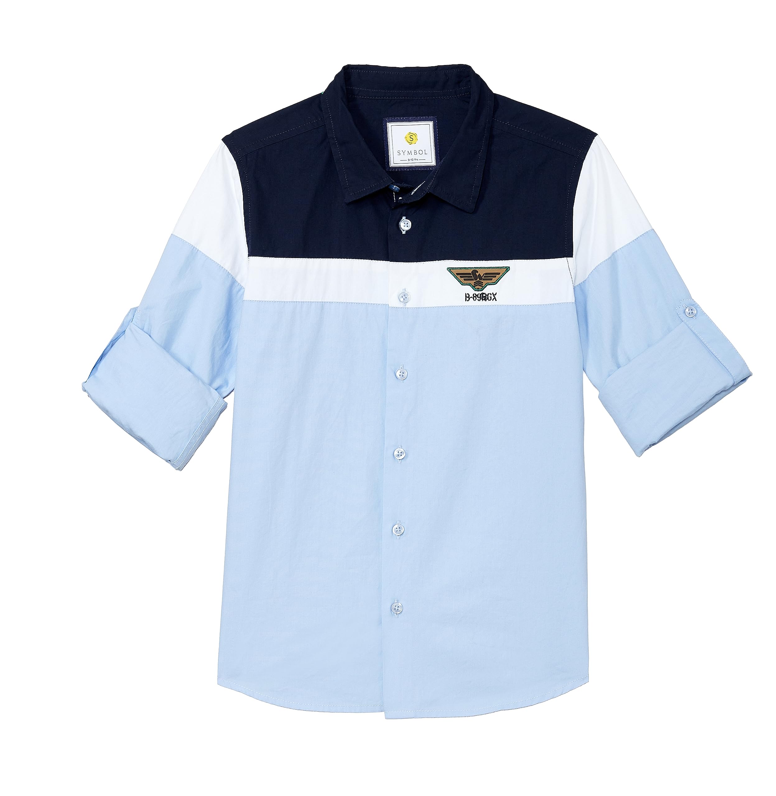 Sponsored Ad - Boys 100% Cotton Color Block Casual Shirt | Full Sleeves | Regular Fit | Age 2-14 Years