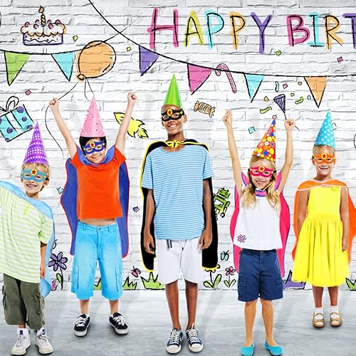 Miniatura 4 de iROLEWIN Capas de superhéroes para niños, capas y máscaras de superhéroes a granel, paquete de 20 disfraces para niños pequeños como disfraces de