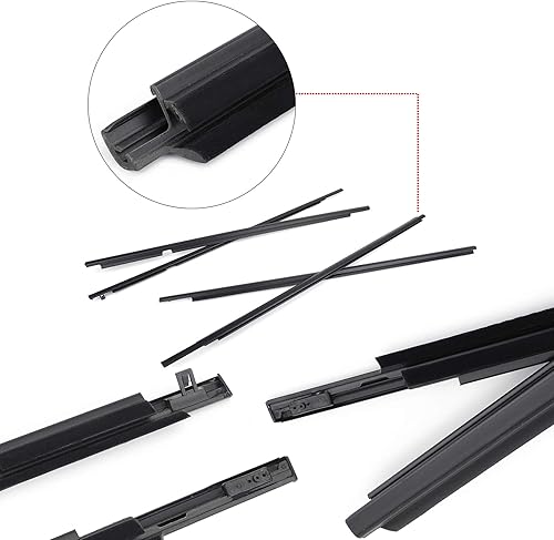 Miniatura 4 de WFLNHB Tira de sellado de ventana de 4 piezas de burlete de moldura para puerta exterior 75722-60080, repuesto para Toyota Land Cruiser Prado 120