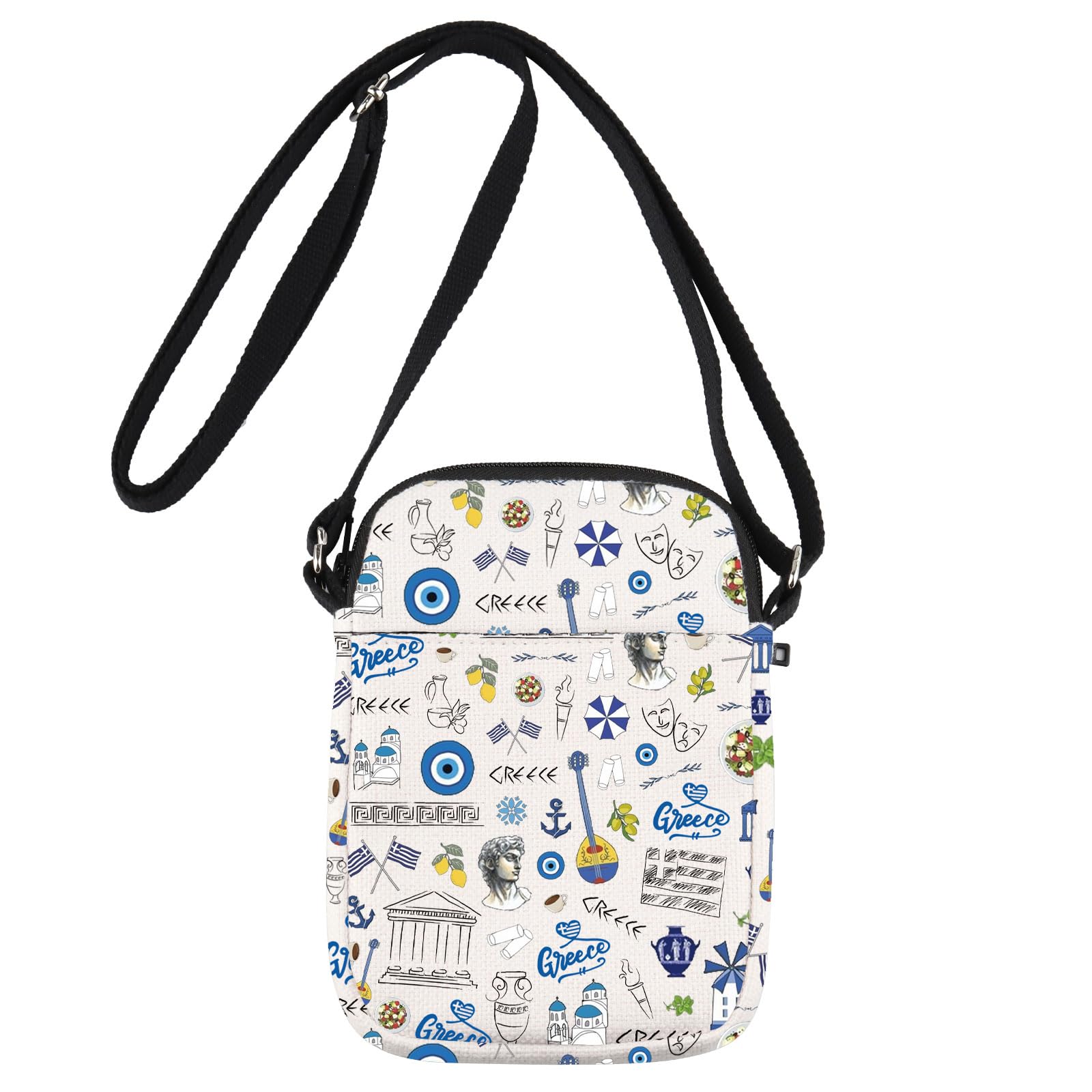 JNIAP Greece Crossbody Bag Greece Trip Gifts Greece Travel Purse Greece Lover Gifts Greece Travel Bag