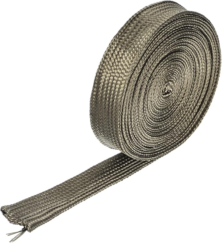Manga Termorrefletiva para Fios MECCANIXITY em Fibra de Basalto, Diâmetro Interno de 16 mm e 5 m – Cor Titânio