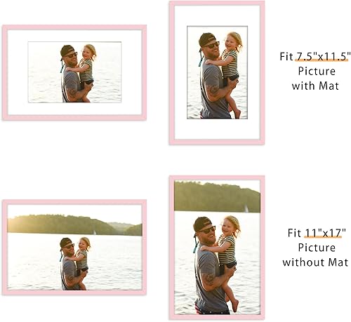 Miniatura 513 de Picrit - Juego de 12 portarretratos de 5 x 7 pulgadas para colgar en la pared o exhibir sobre una mesa, para fotos de 4 x 6 con paspartú o 5 x 7