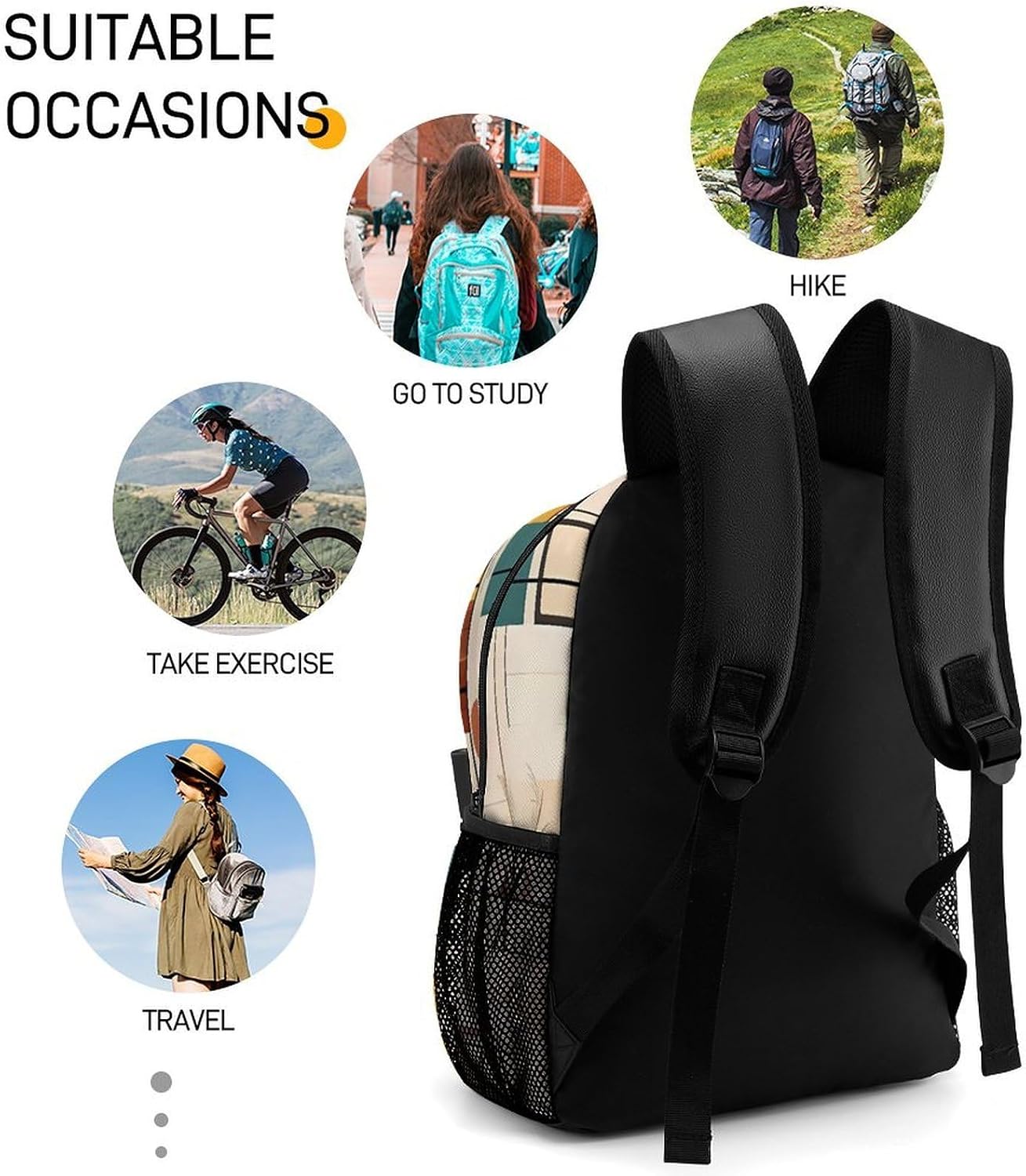 Mid Century Modern Laptop Bag Back Pack Travel Backpack image 5