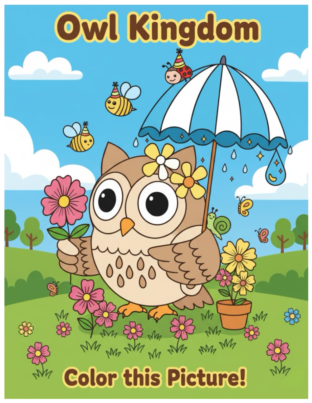 Owl kingdom: A Fun Coloring Book for Kids Ages 4–8 with Cute and Magical Owls