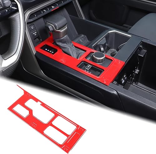 Vista 54 de Aunginsy Cubierta de panel de palanca de cambios de control central, compatible con Toyota Tundra/Sequoia 2022-2024, consola de palanca de cambios