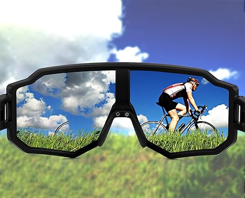 Miniatura 7 de FEISEDY Gafas de ciclismo deportivas para hombre, gafas de sol de una pieza sin montura B2867