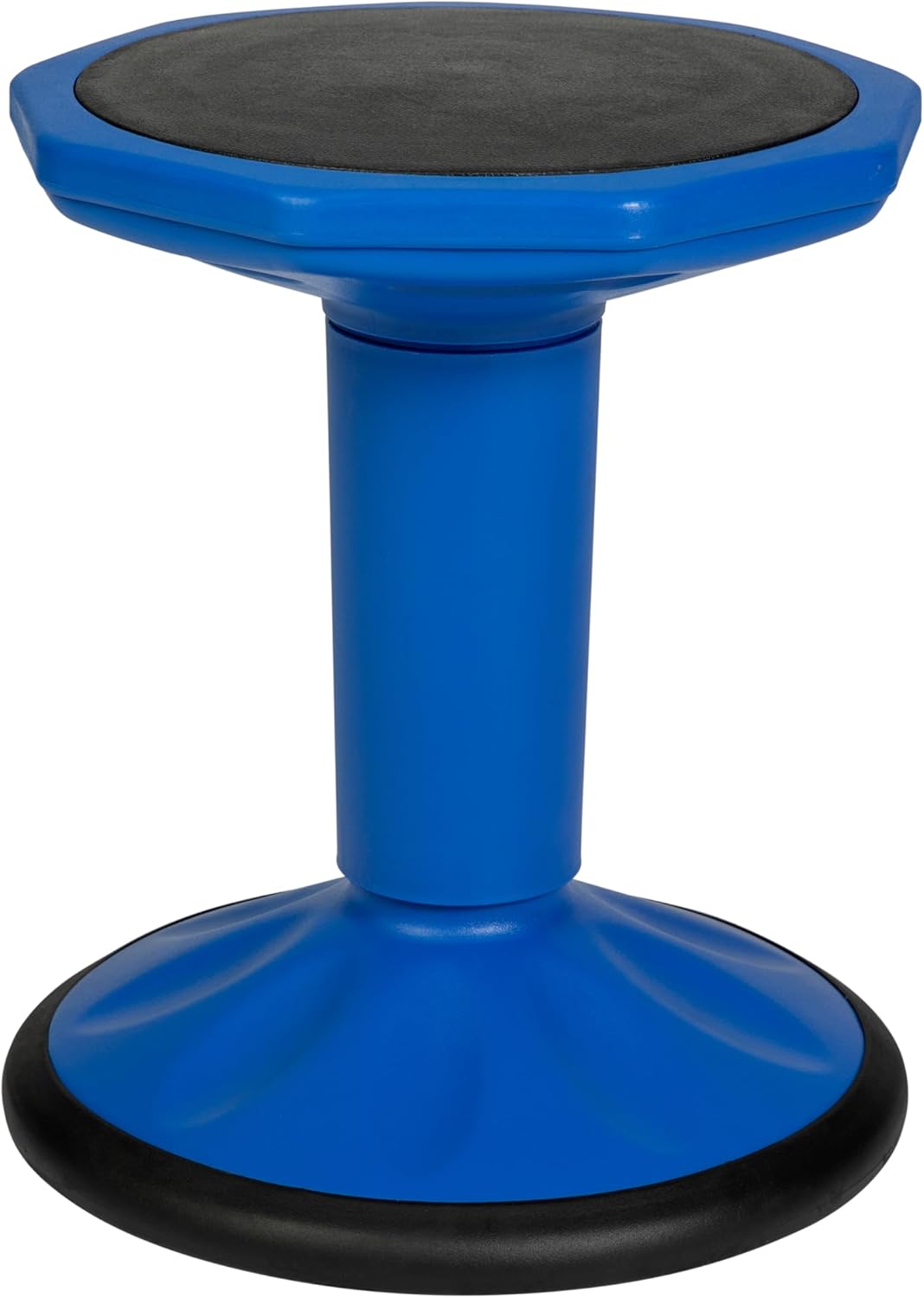 Flash Furniture Lucas Fixed Height Active Wobble Stool, 16 Inch Seat Height, Classroom Flexible Seating Elementary, Wobble Chair for Kids, Wiggle Seat for Sensory Kids, Blue
