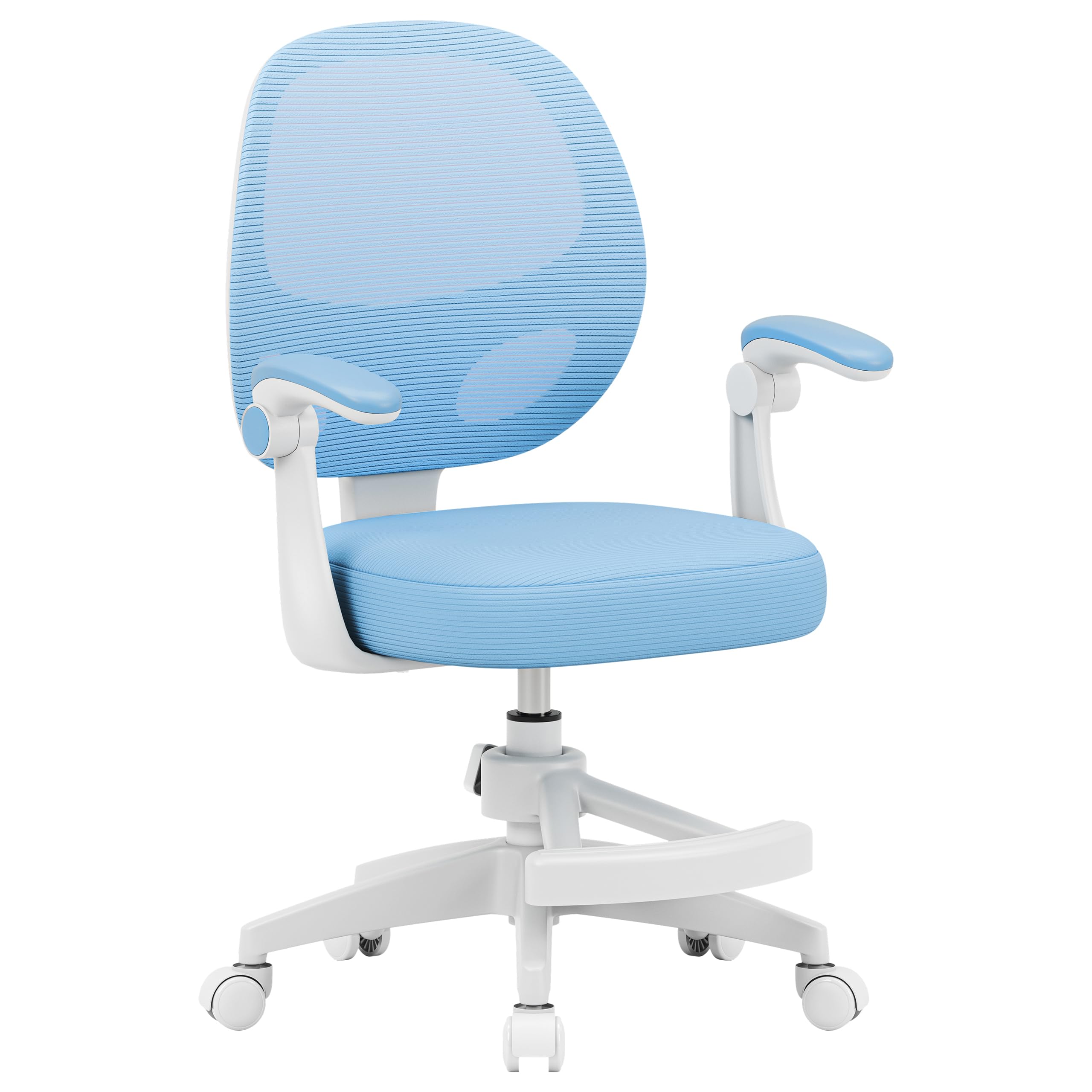 MARK ADLER Junior 3.1 Ergonomischer Schreibtischstuhl Kinder & Jugendstuhl | Mit Fußstütze - Höhenverstellbar - Für gesundes Sitzen - Mitwachsend 90–170 cm - Klappbare Armlehnen 0–90° - Blau