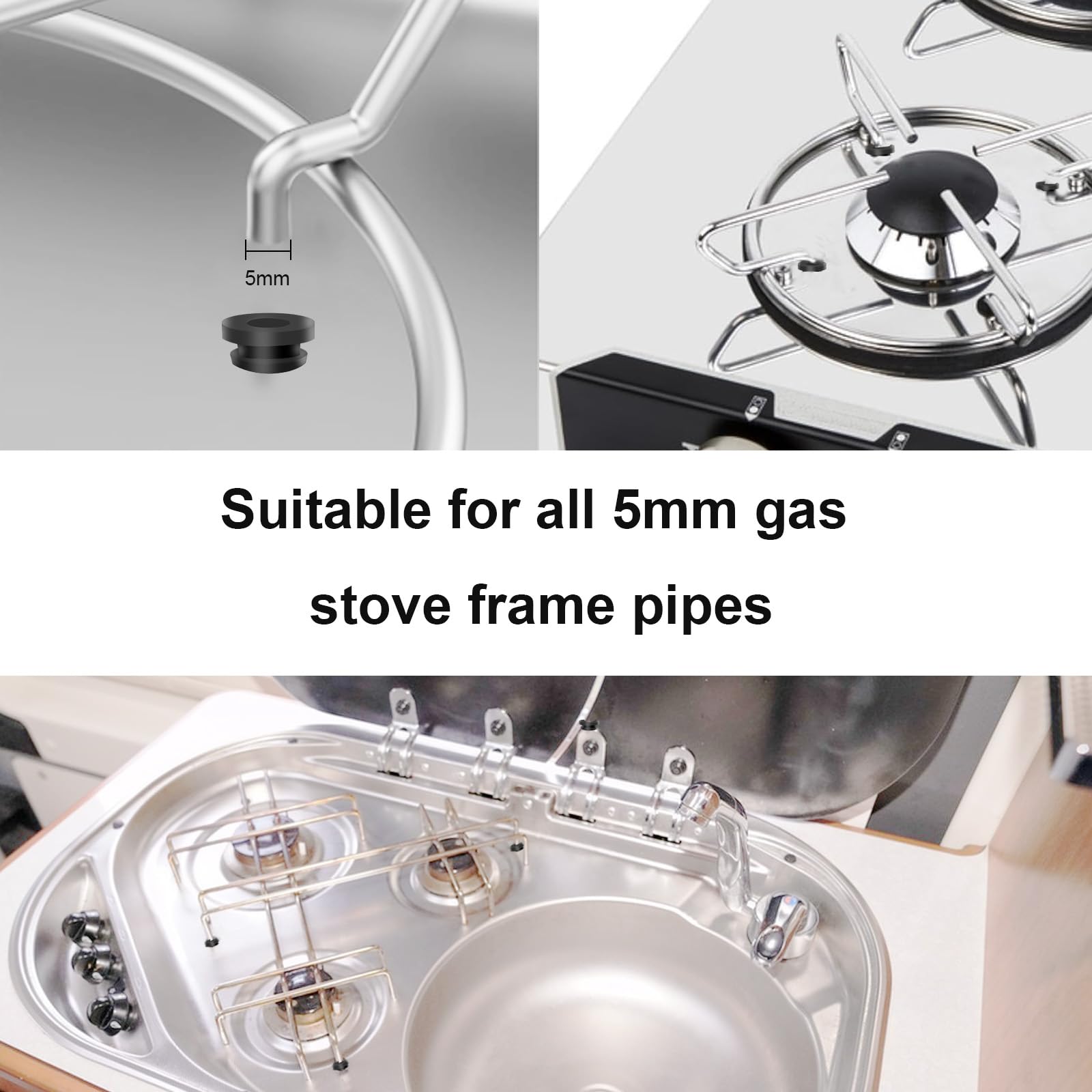 30 Stück Gummispitzen Für Topfstützen, Gummitüllen, Rostfreie Gummifüße, Kompatibel Mit Dometic Smev Thetford Stangen 5 Mm Wohnmobil Zubehor 85351585