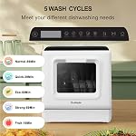 Mini Dishwasher Countertop, Countertop Dishwasher with Water Tank, Dishwasher with 6 Wash Programs,Lavaplatos for Apartments, Rvs.