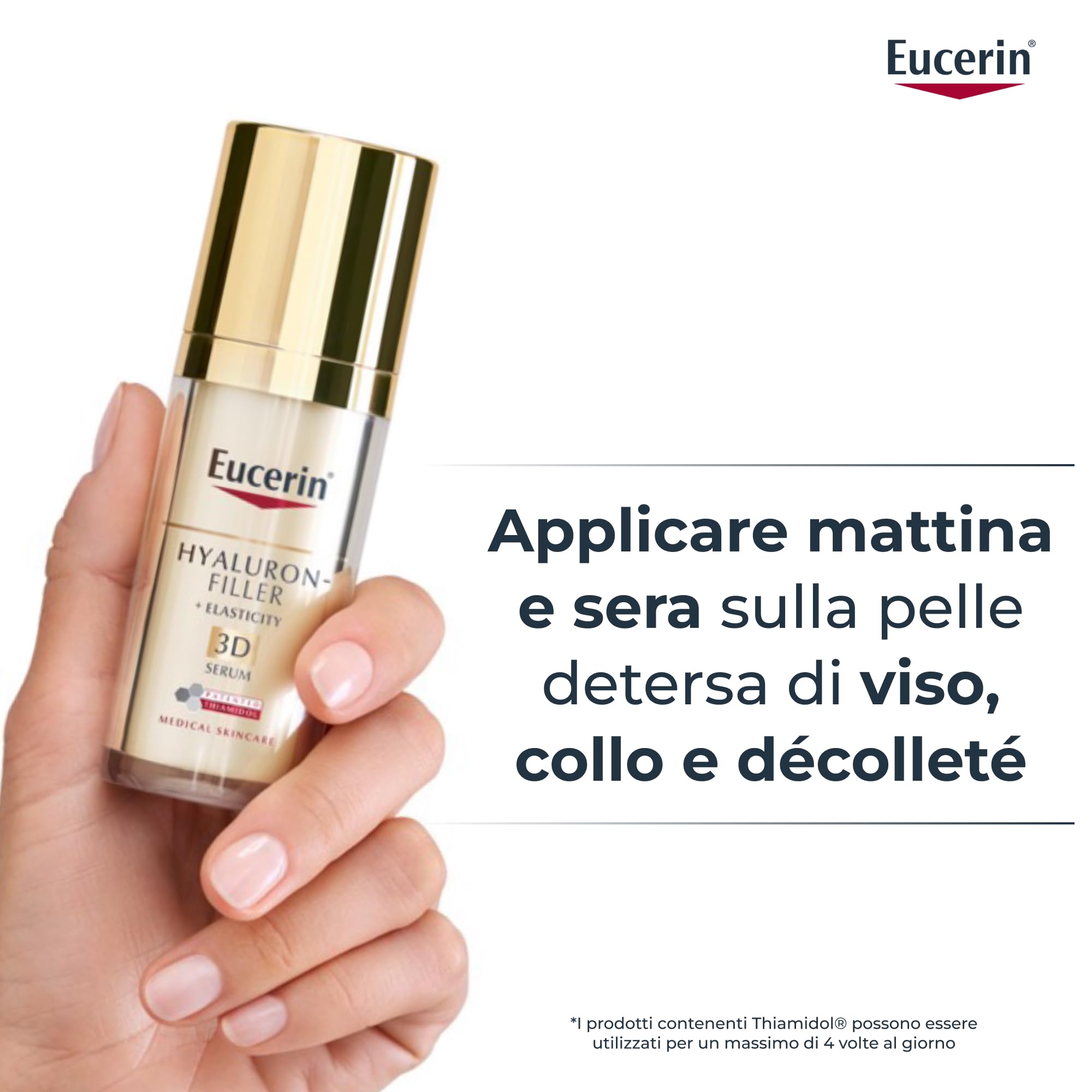 Eucerin Skincare Kit Routine Anti-Età Avanzata, Cofanetto regalo donna beauty antimacchie con Hyaluron-Filler+Elasticity Siero Viso 3D Serum 30ml, Mini Crema Giorno SPF30 20ml e Mini Crema Notte 20ml