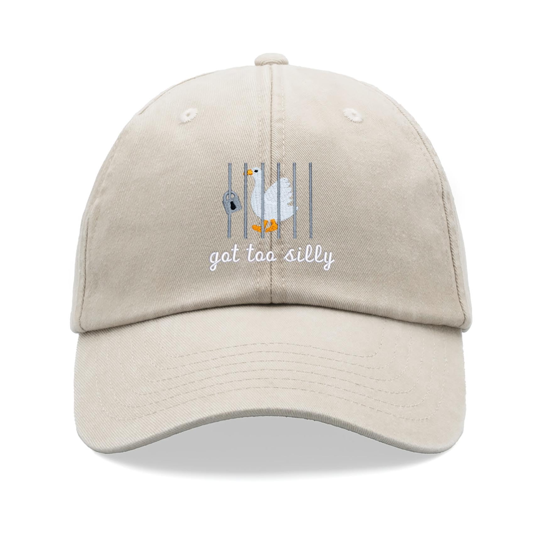 Cap Base Unisex Stone Goose Got Too Silly Baseball Cap Vintage Washed Dad Hat Adjustable