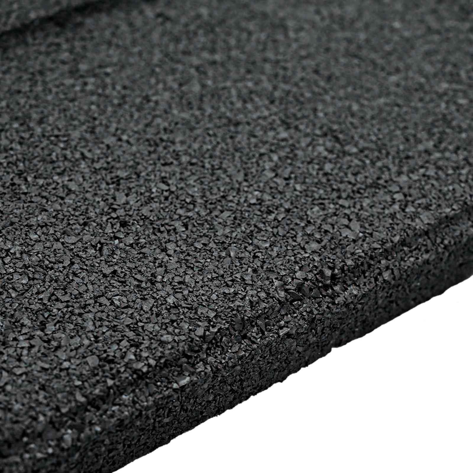 6 piedras de goma negra de 40,5 x 40,5 x 2 cm cuadradas con superficie antideslizante para senderos de jardín, borde de arriates, terrazas y exteriores