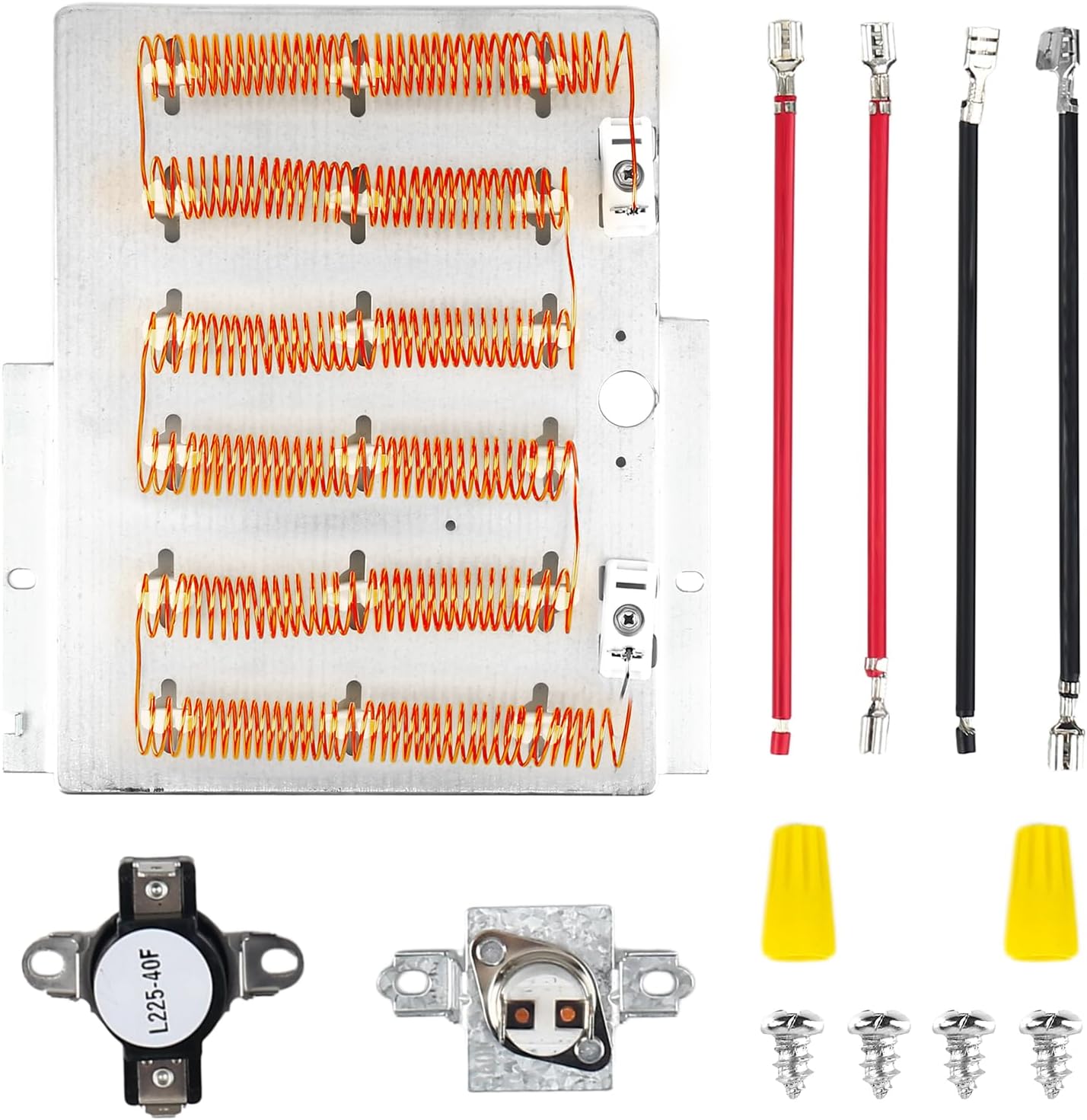 964P3 61927 Dryer Heating Element Kit for Speed ​​Queen Alliance, Replacement Parts 56047 56179 61195 503404 503978 2304695 d510329p 2304695 ADE3SRGS173TW01 ADE3LRGS171TW01 ADE30RGS171TW01 etc.