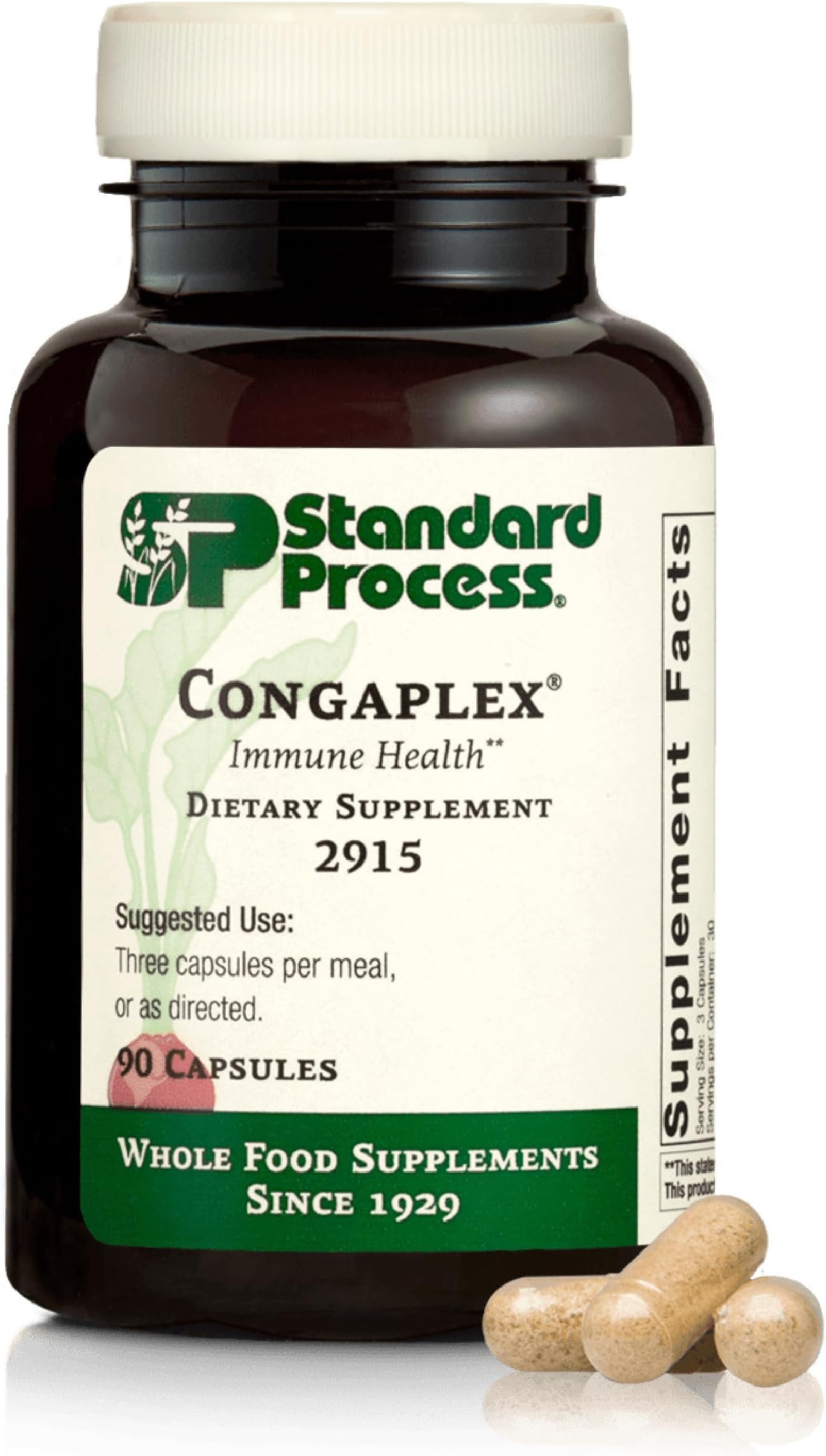 Congaplex, Thymus Gland Support Supplement, Support Immune Health with Calcium Lactate, Magnesium, Vitamin C & Vitamin A, Immune System Aid with Mushroom Powder - 90 Capsules