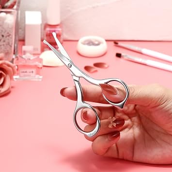 LIVINGO Nose Hair Scissors Precision Stainless Steel Rounded Tip