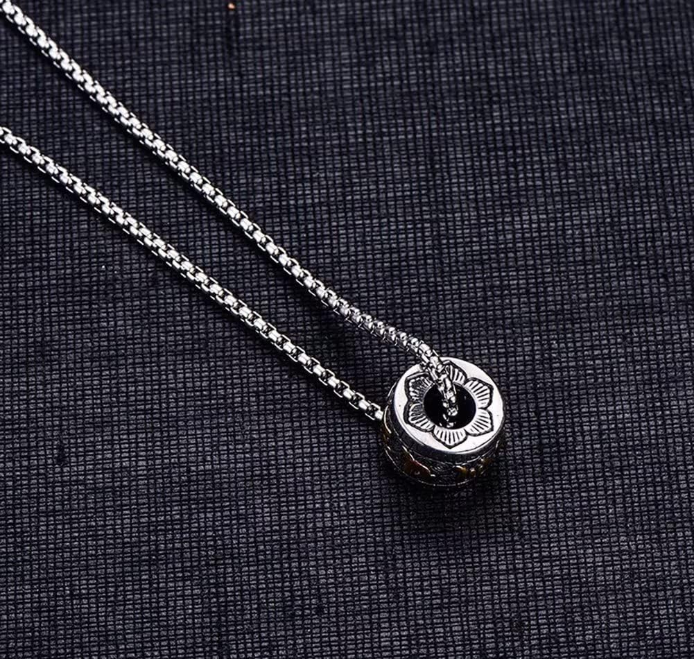 Tibetan Buddhism Meditation Pendant Stainless Steel Om Mani Padme Hum Buddhist Mantra Prayer Wheel Necklace - Image 5