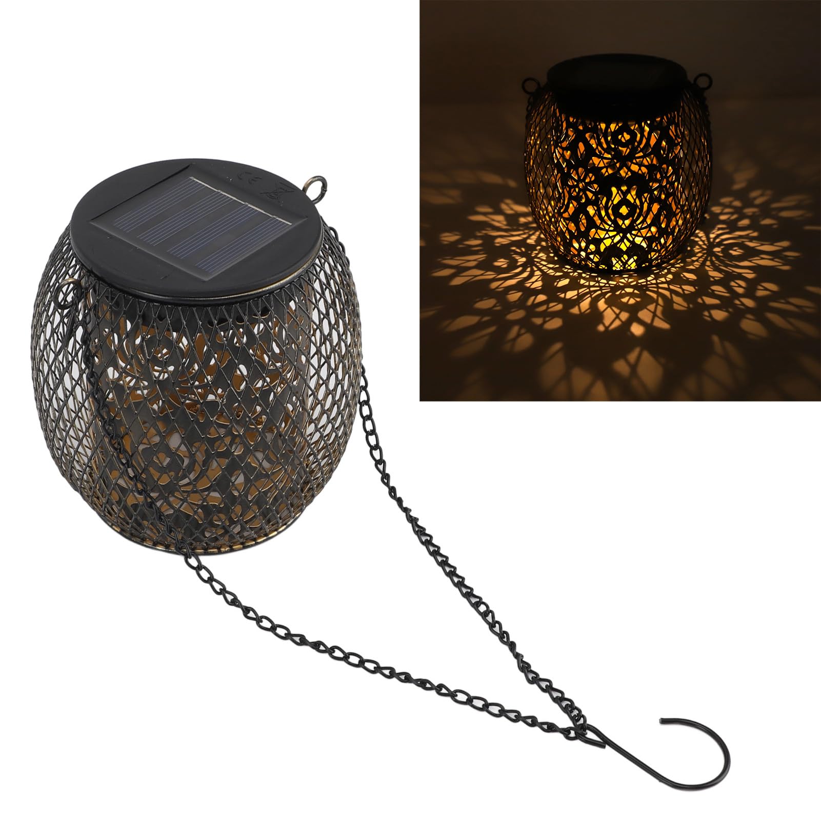 Outdoor Hanging Solar Lanterns Waterproof Decorative Lights for Garden