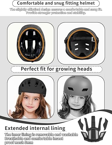 Miniatura 5 de Casco XJD para niños pequeños, casco de bicicleta para niños, ajustable, multideporte, para patinetas, para niños y niñas, liviano, para niños de 1