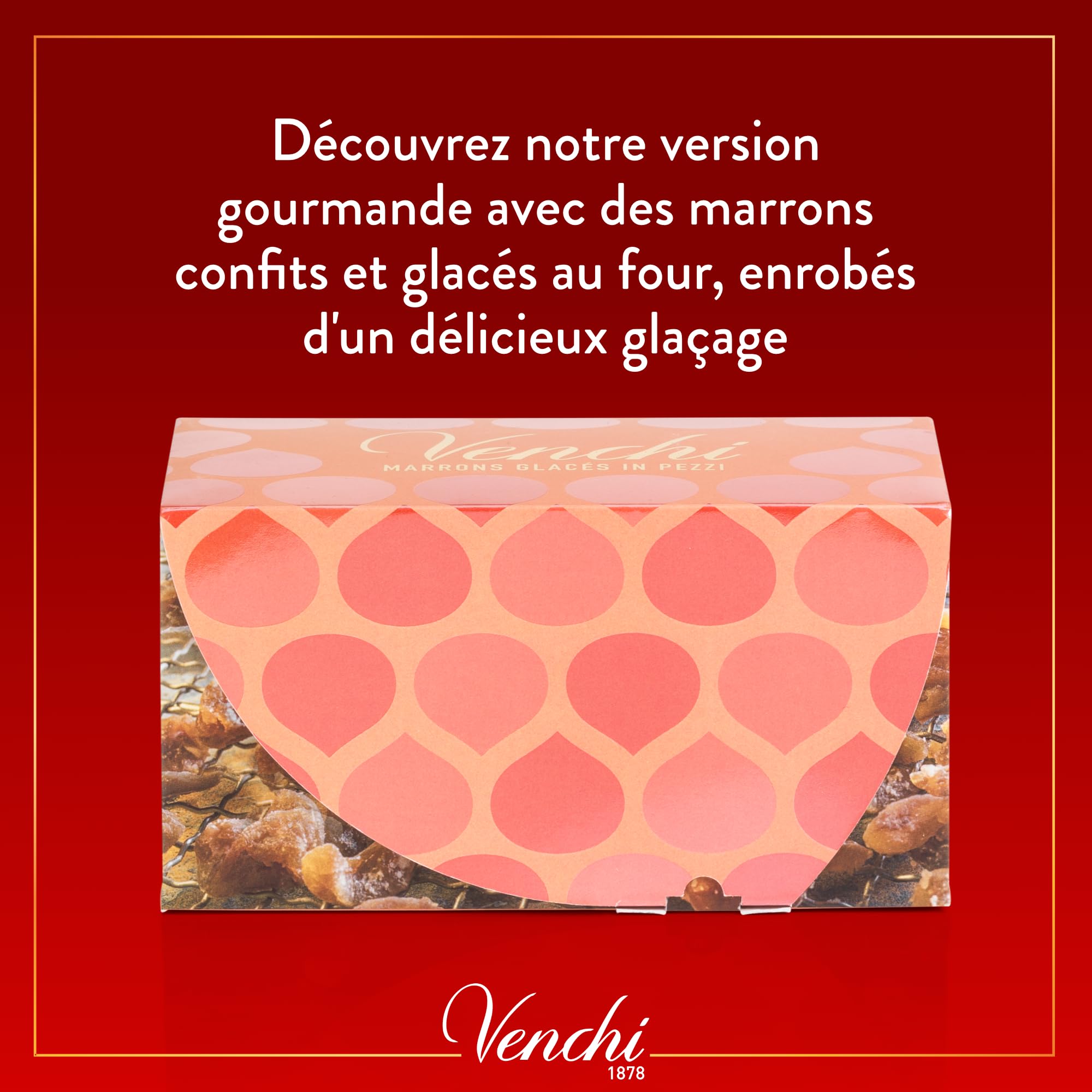 Venchi - Boîte Cadeau avec Marrons Glacés, 250 g - Idée cadeau Noël