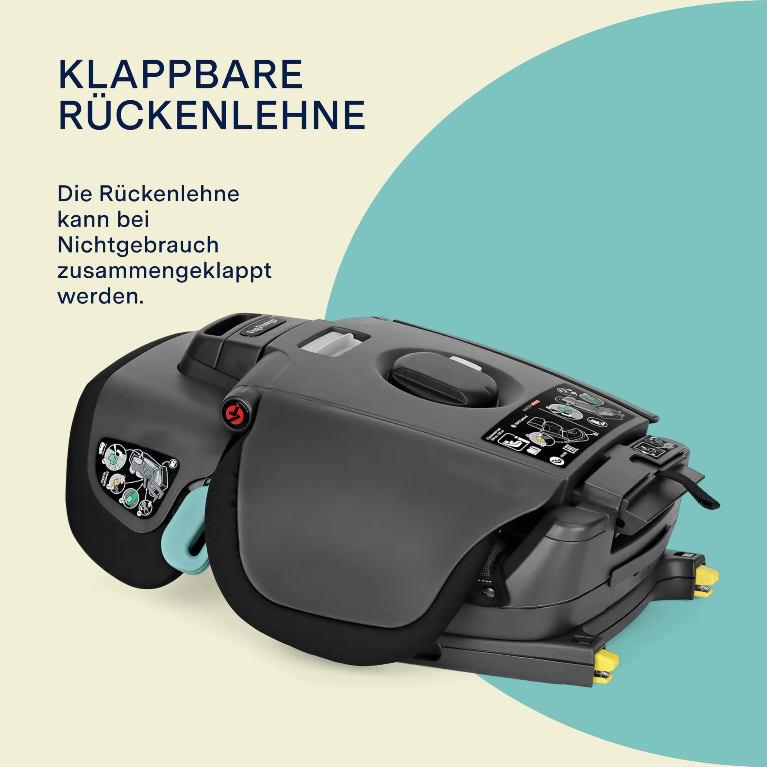 PEG Viaggio Flex Autositz ISOFIX mit fortschrittlicher Technologie, verstellbar, klappbar, verstärkte Rückenlehne, für Kinder von 100 bis 150 cm (3-12 Jahre), 15-36 kg, Active