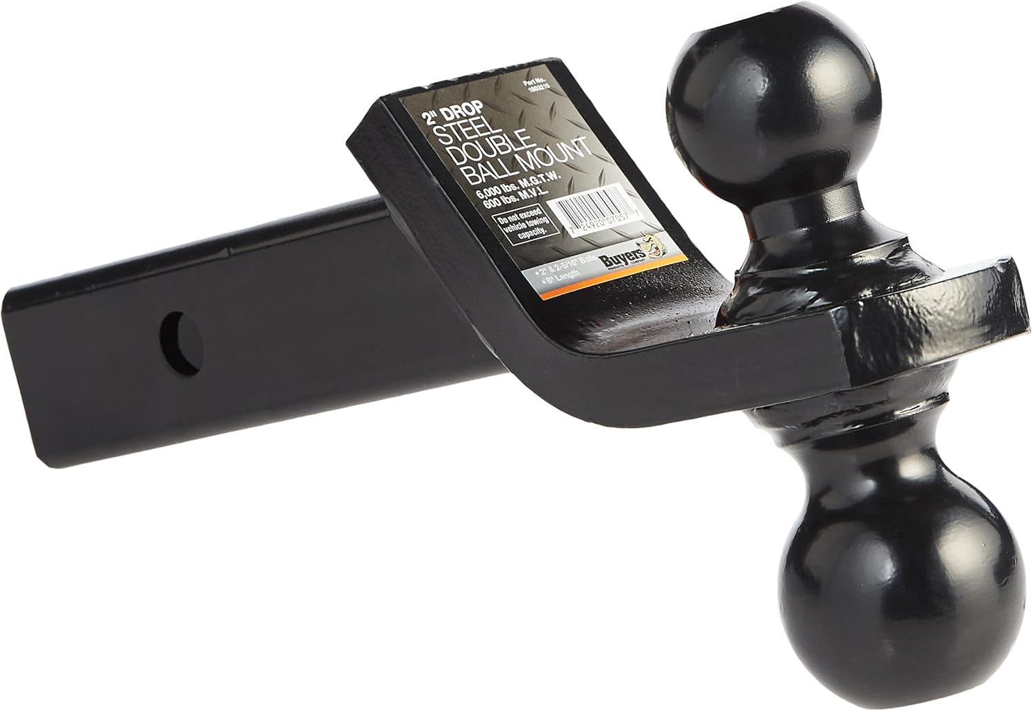 Buyers Products 1803215 Double Ball Mount,Black