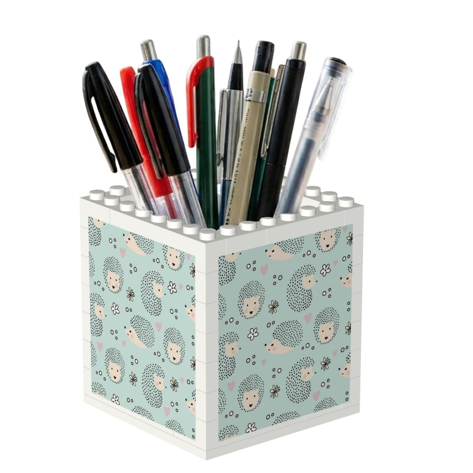 Poadnly Many Hedgehogs, Pen Pot Pencil Holder for Office Home School, Compact Desk Organiser for Office Stationery