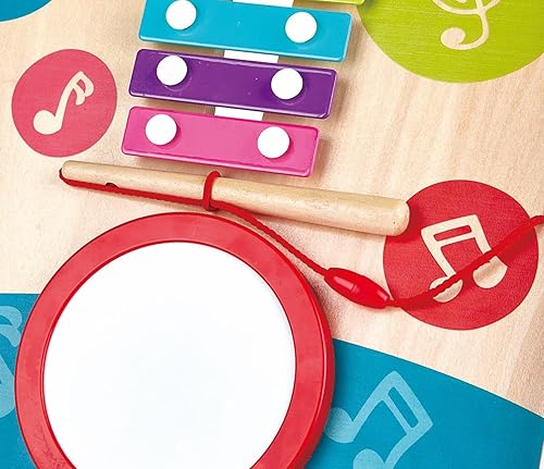 Miniatura 4 de Hape Caminante de aprendizaje musical de madera para empujar y jalar | Centro de actividades múltiples para niños pequeños a partir de 10 meses