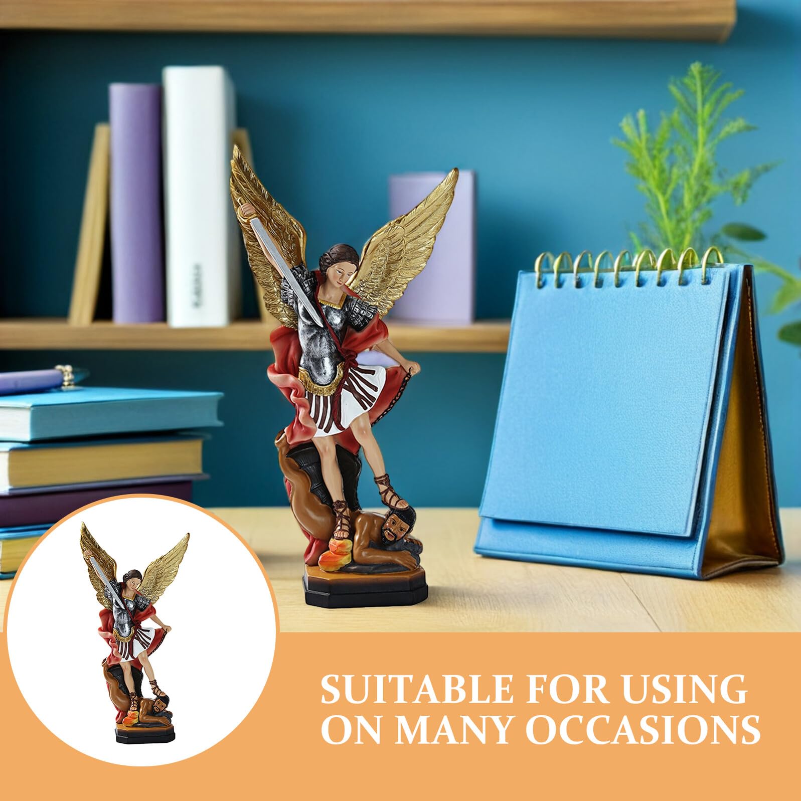 Garneck Figurita de Estatua de Demonio Matador El Mensajero Arcángel Figurita Decorativa Estatua Decoración del Hogar