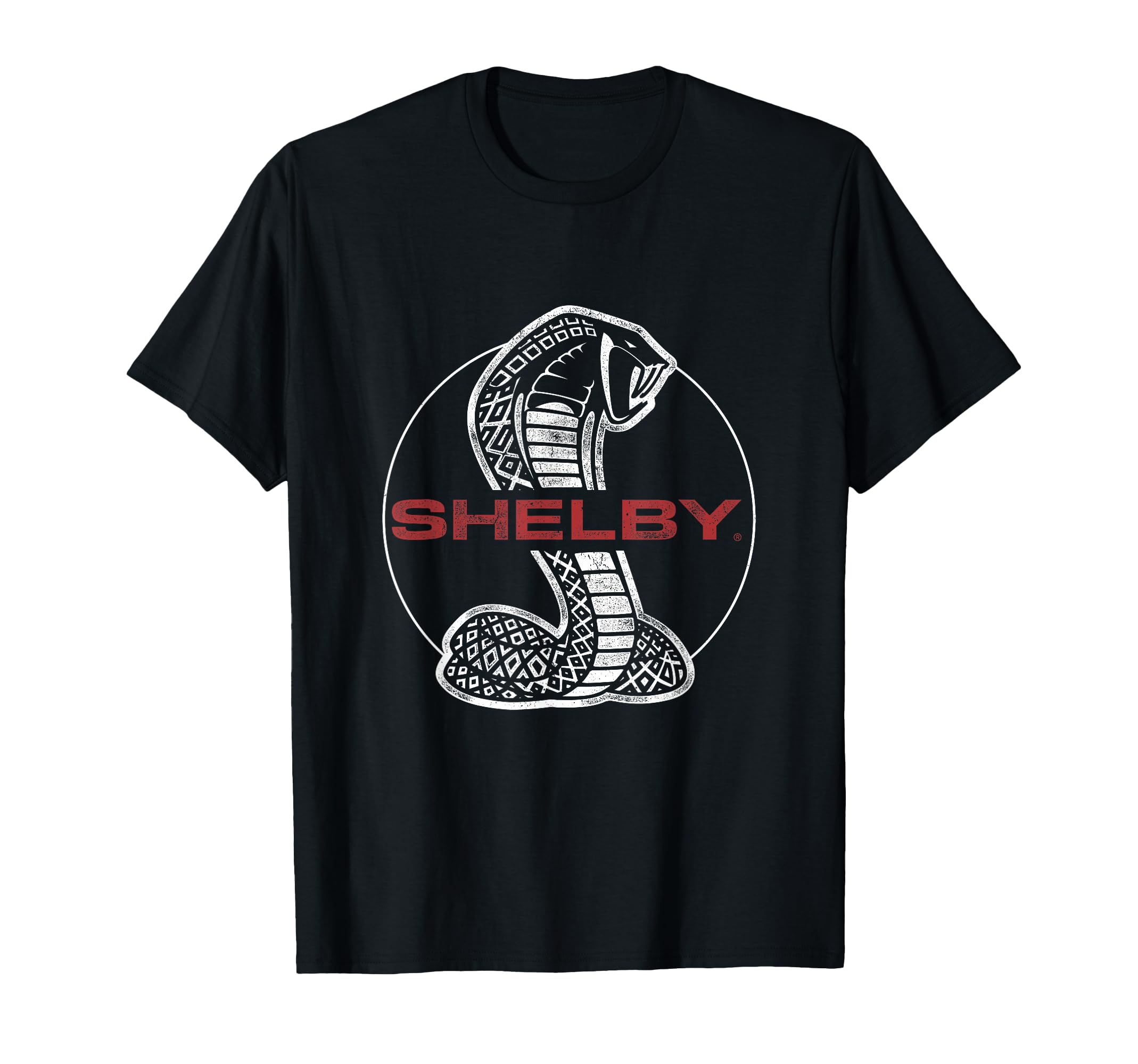 Shelby Red Text Cobra Logo T-Shirt