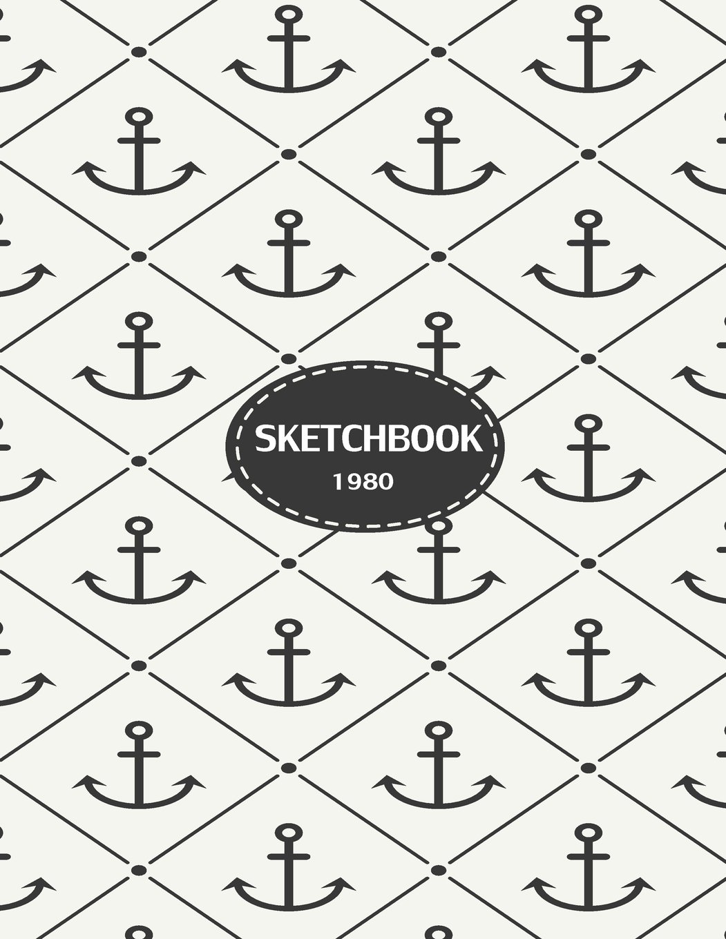 sketchbook: Anchor on cream cover (8.5 x 11) inches 110 pages, Blank Unlined Paper for Sketching, Drawing, Whiting, Journaling & Doodling