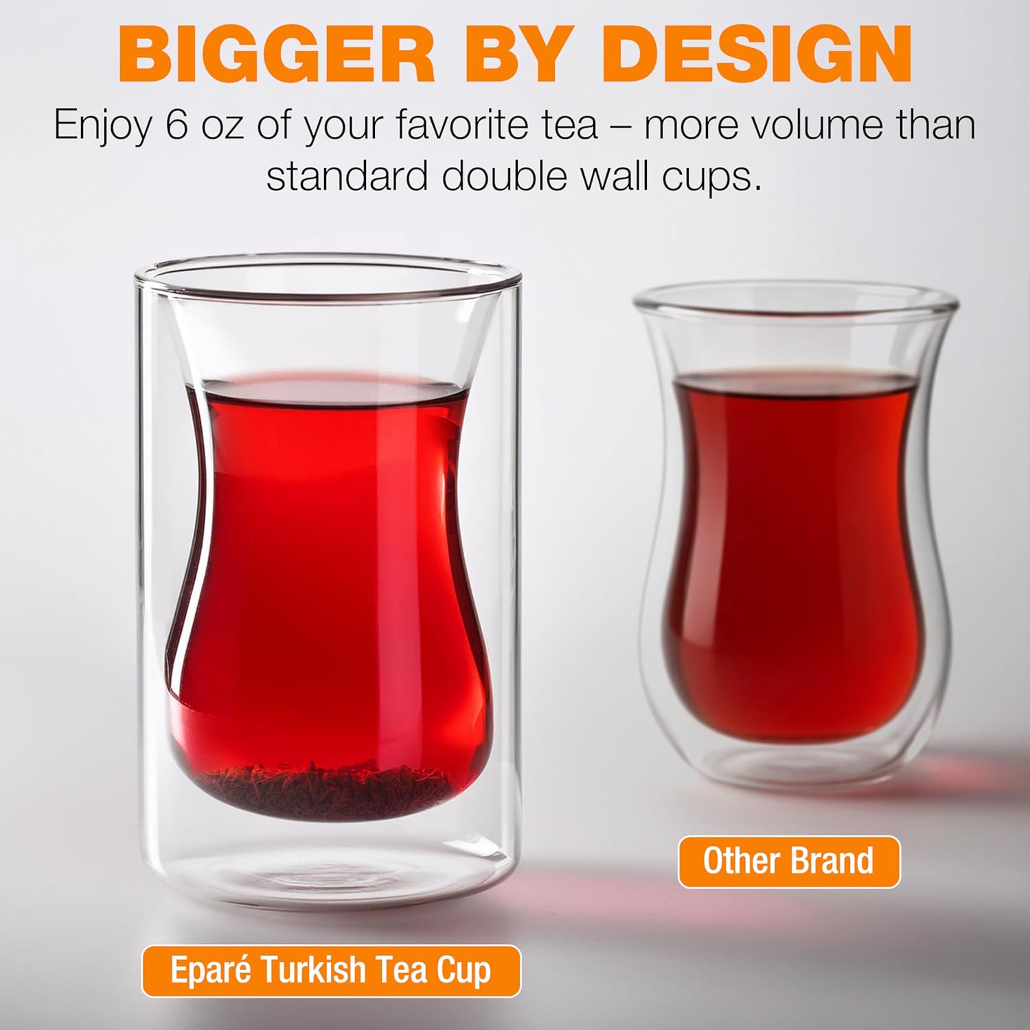 Eparé Double-Wall Turkish Tea Cups Set of 2