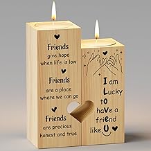 KAAYEE Friendship Gifts for Women, Best Friend Birthday Gifts – Heart Shaped Candle Holder, Galentines Gift for My Special Friend, Friendship Presents for My Bestie on Wedding & Graduation