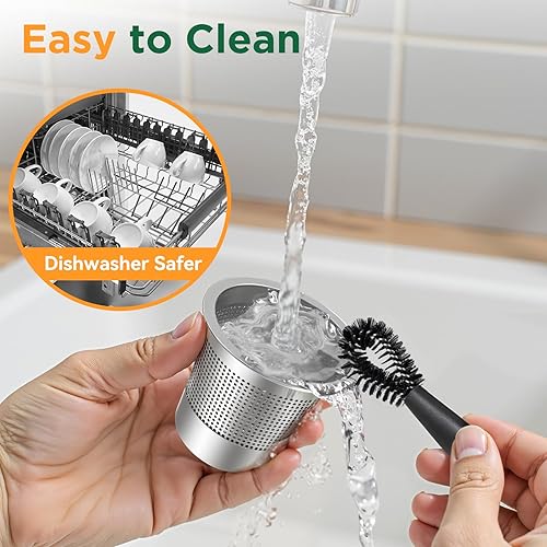 Miniatura 5 de AANQQ Cápsulas reutilizables K Cup para Keurig paquete de 4 cápsulas mejoradas de malla de acero inoxidable de doble capa - Filtro recargable de