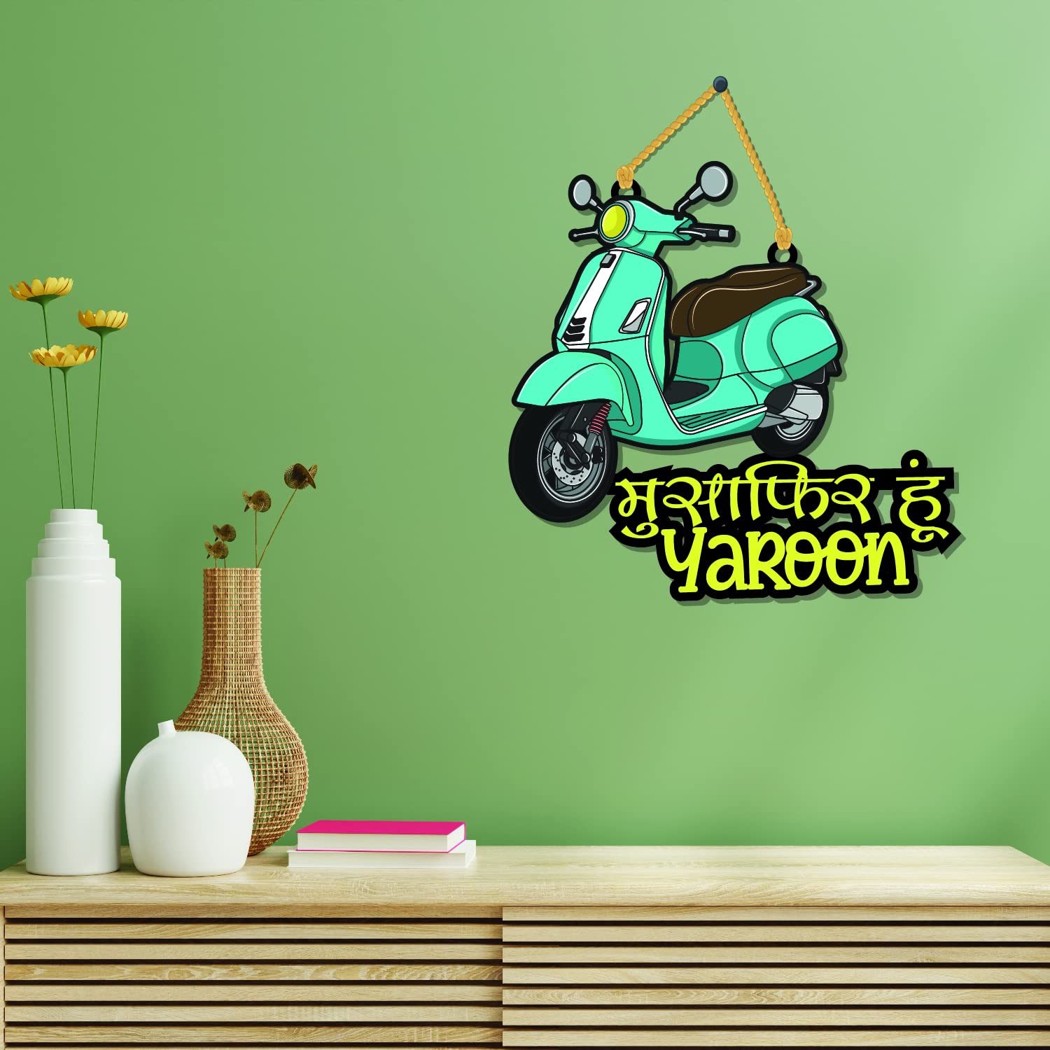 Bhai Please Musafir Hoon Yaaron Wall Decor - Hindi Travel Art -3 Bhai Please Musafir Hoon Yaaron Wall Decor - Hindi Travel Art -3