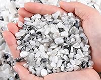 Vista 22 de Grava de Cristal de Obsidiana Negra Pulida, Piedras de Cuarzo de 0.3-0.4" Chips Tipo Guisante, Piedra Natural Triturada, Rocas Pulidas, Gemas