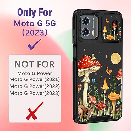 Miniatura 2 de Funermei Funda 2 en 1 para Motorola Moto G 5G 2023 para funda de teléfono con diseño de esqueleto de calavera gótica, luna, horror, divertido diseño