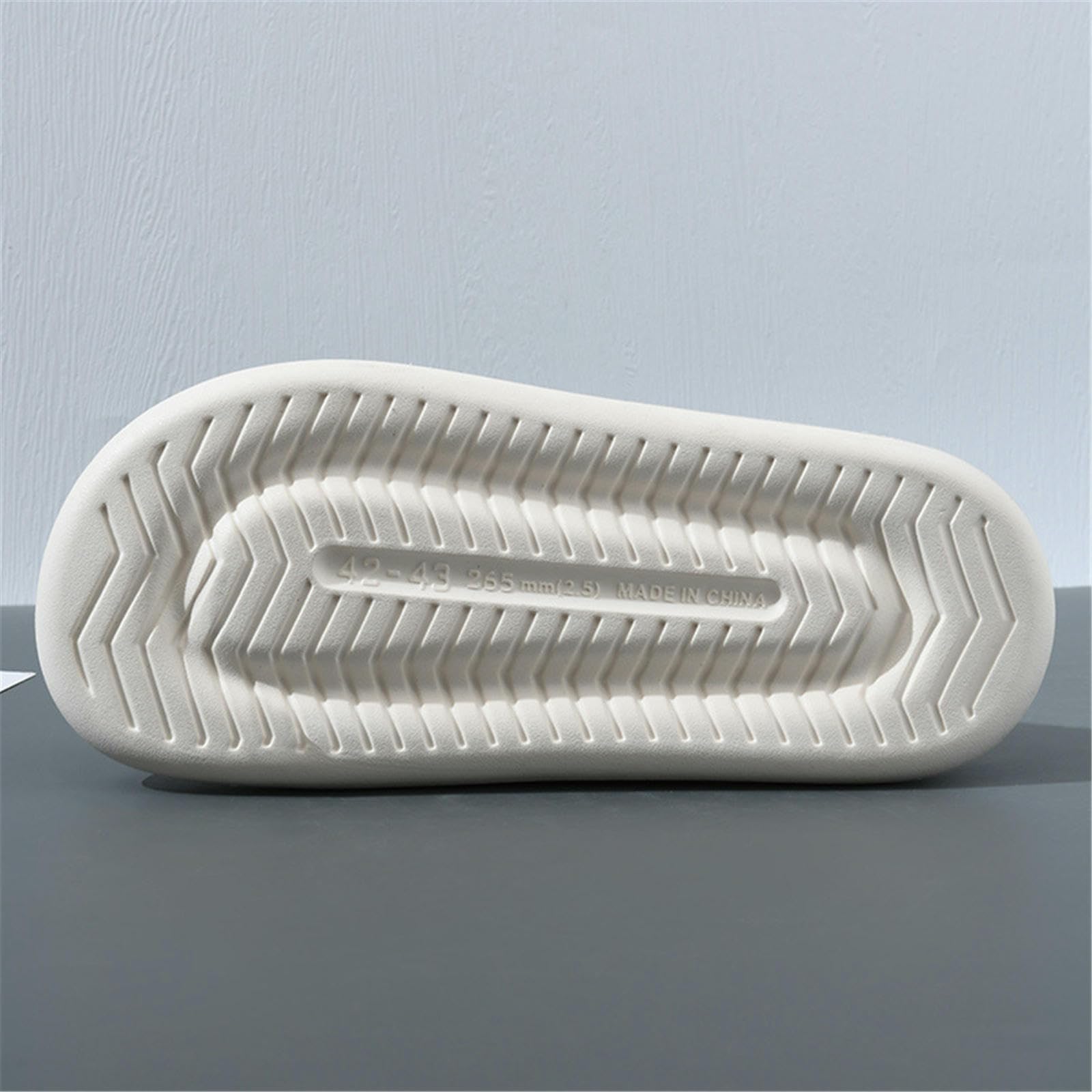 Claquette Hommes Eva Couple Pantoufles Non Glissées Épaissies D'extérieur Usure des Tongs Intérieurs D'été Sandales De Merde Merde-blanc-44-45
