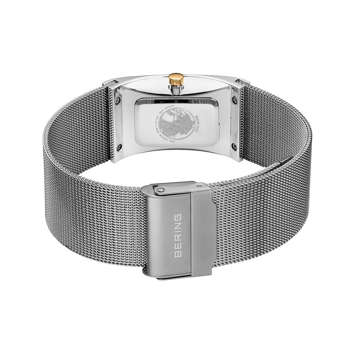 Bering Damen Quarz Uhr | Armbanduhr 22 mm Edelstahlgehäuse und Zifferblatt | Milanaisearmband | Saphierglas | 5 ATM | 10222